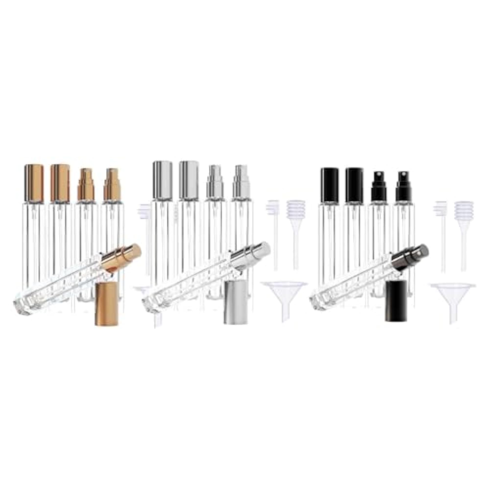 5 Pieces Glass Perfume Bottles, 10ml for Men and Women